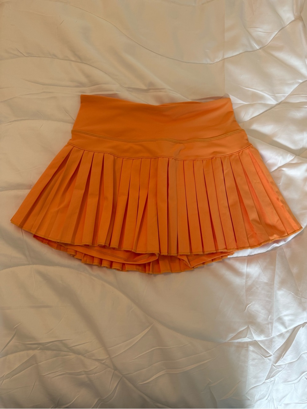 Gold hinge Orange Pleated Athletic Skort